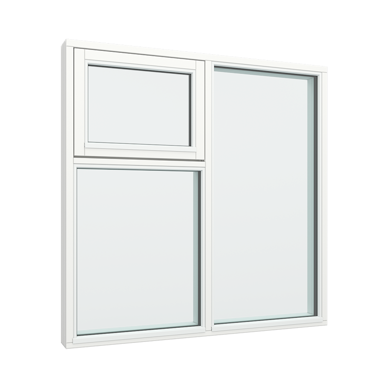 2-Teilige Festrverglasung, 3 Glasflächen
