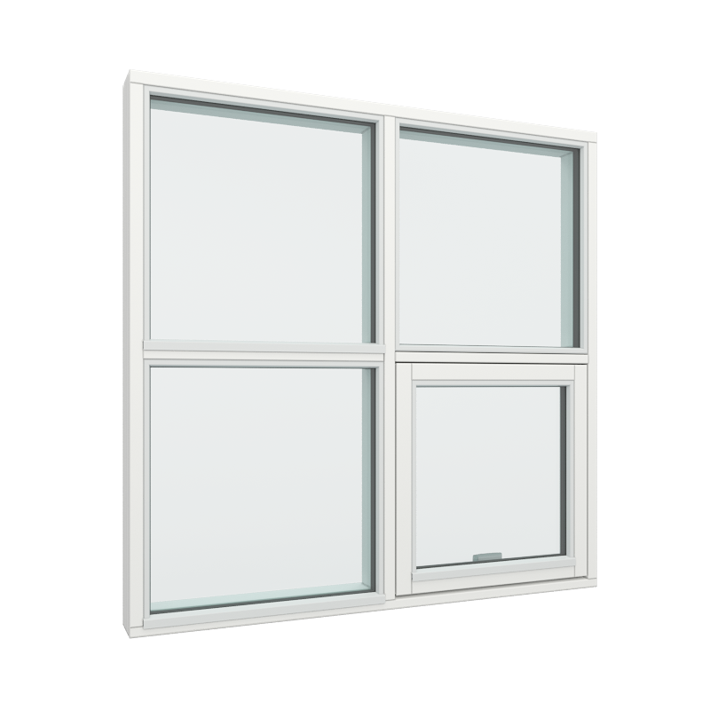 2-Teilige Festrverglasung, 4 Glasflächen
